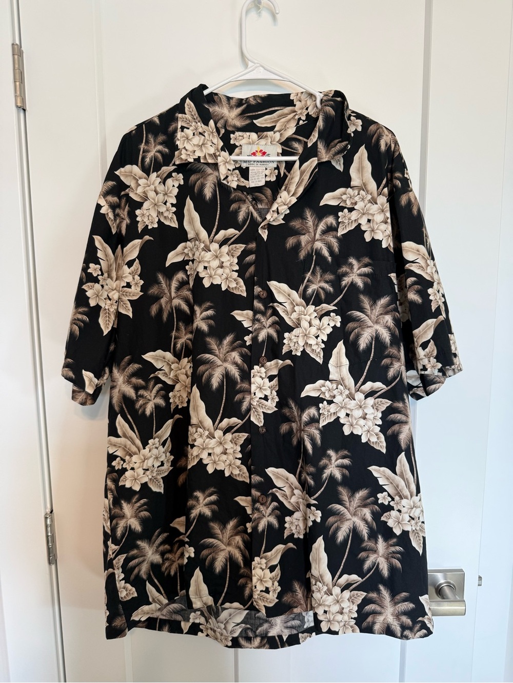 Black Floral Hawaiian Shirt